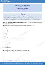 Đề thi giữa kì 2 Toán 12 Cánh diều - Đề số 1